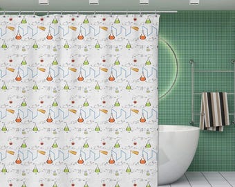 Beakers & Formulas Geek Shower Curtain - 71" x 74"
