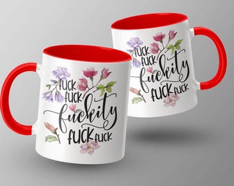 Floral F-words Frenzy - Not Your Grandma's Mugs