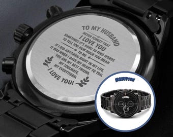 Never Forget I Love You - Husband Engraved Watch