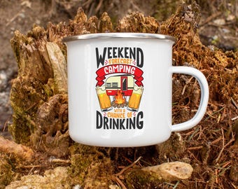 Lit Weekend Forecast - Drunk Camping Mug