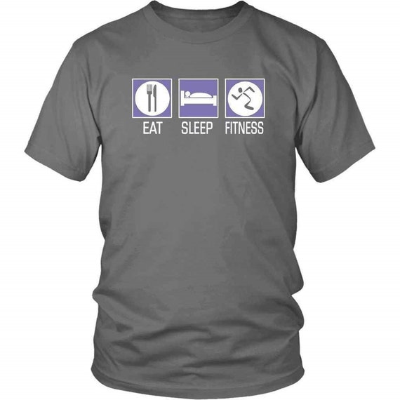 Eat Sleep Shirt Fitness One Track Mind Funny Gym T shirt Unisex Workout T shirt Sizes to 5XL Funny Fitness Shirts Great Gifts Etsy