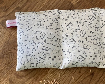 New!! Motif "Notes": Magical grain pillow | Organic spelled | 4 or 5 chambers | for your relaxation