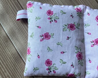 Magical grain pillow "Roses" | Organic spelt | 4 or 5 chambers | also available with lavender | for your relaxation