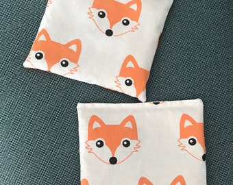 Dinkel Körnerkissen Mini "Fuchs" für Babys - Orange oder Grau