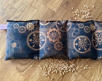 NEW! Grain pillow "Steampunk" gears | Organic spelled | 4 or 5 chambers | for your relaxation