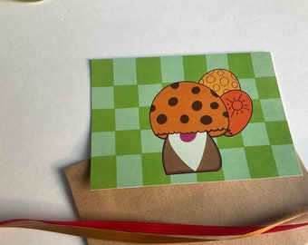 Set of 5 Flat Panel Cards/Envelopes, 4” x 6”, Original Designs, Handmade, All Occasion,