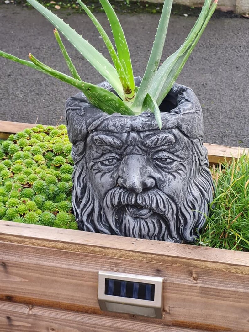WIZARD PLANTER,Garden stone planter,mystical concrete ornaments,Flower pot NEW WIZARD PLANTER,Garden stone planter,mystical concrete ornaments,Flower pot NEW