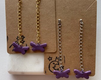 Butterfly Polymer Clay Earrings - dangle earrings handmade