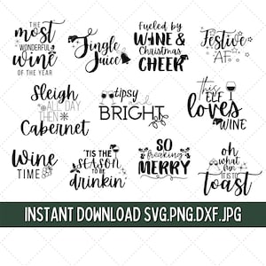 Funny Christmas SVG Bundle / Christmas Wine SVG Bundle / Winter SVG Bundle / Jingle Juice svg / Christmas Bundle svg