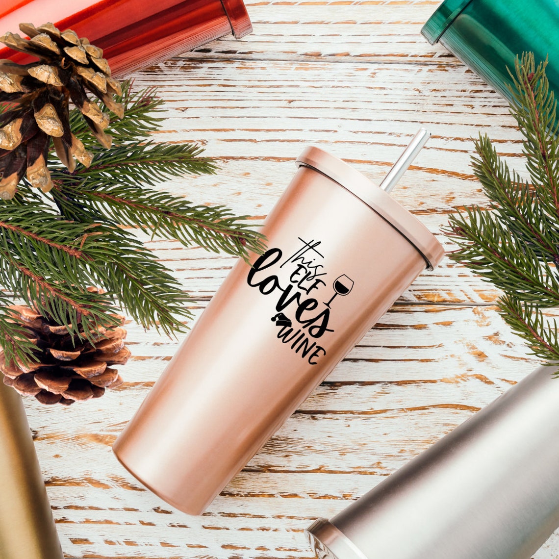 Download Christmas Wine SVG Cute Christmas svg Winter SVG Tumbler ...