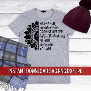 Waymaker SVG, Christian Quotes SVG, Christian Sunflower Svg, Blessed ...