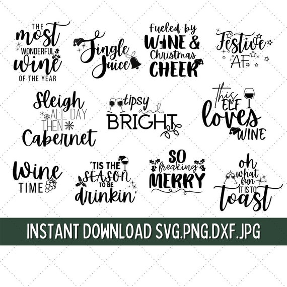 Download Funny Christmas Svg Bundle Christmas Wine Svg Bundle Etsy