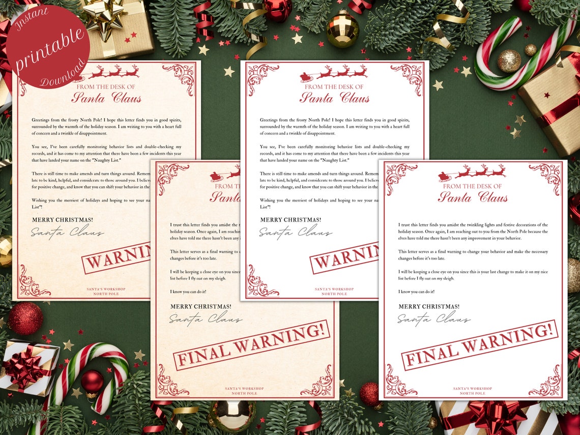 Ready to Print Official Warning Letter and Final Warning Letter From ...