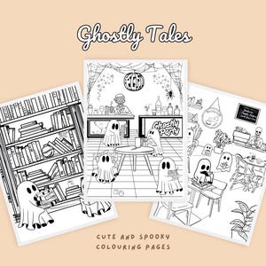 Ghostly Tales: Ausmalseiten für jedes Alter (Instant Digital Download)