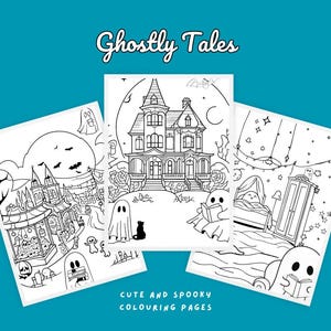 Ghostly Tales: Ausmalseiten für jedes Alter (Instant Digital Download)