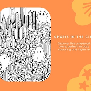 Ghostly Tales Malseiten: Gruselige Kawaii Kunst (PDF Digital Download)