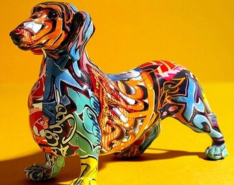 Graffiti Bulldog Statue Art Resin Figurine Ornament Abstract Decor  Dog Lovers  Dog Gifts  Dog Decor  Homeware  Cute Gift Ideas  Dogs
