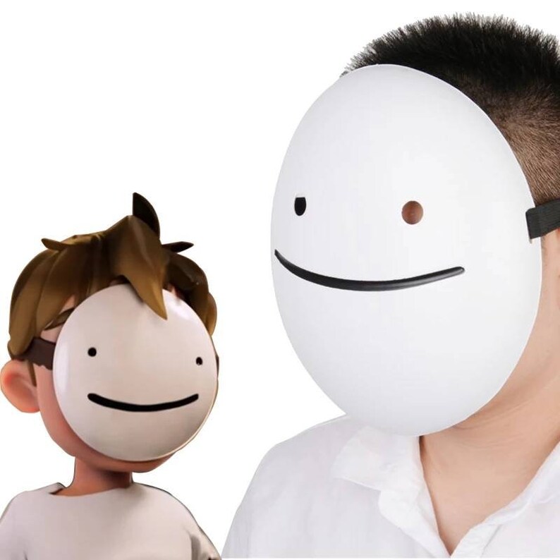 Dream Smp Cosplay Mask Dream Team Smp Mask Dsmp Smiley Face Etsy UK
