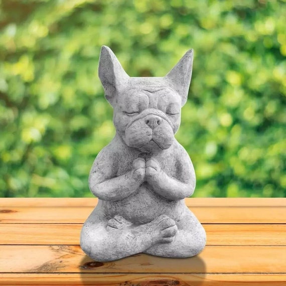 Tating Pug Dog Statue Ornament Yoga Australia Tating Pug Dog Statue, Dog Garden Ornaments Australia