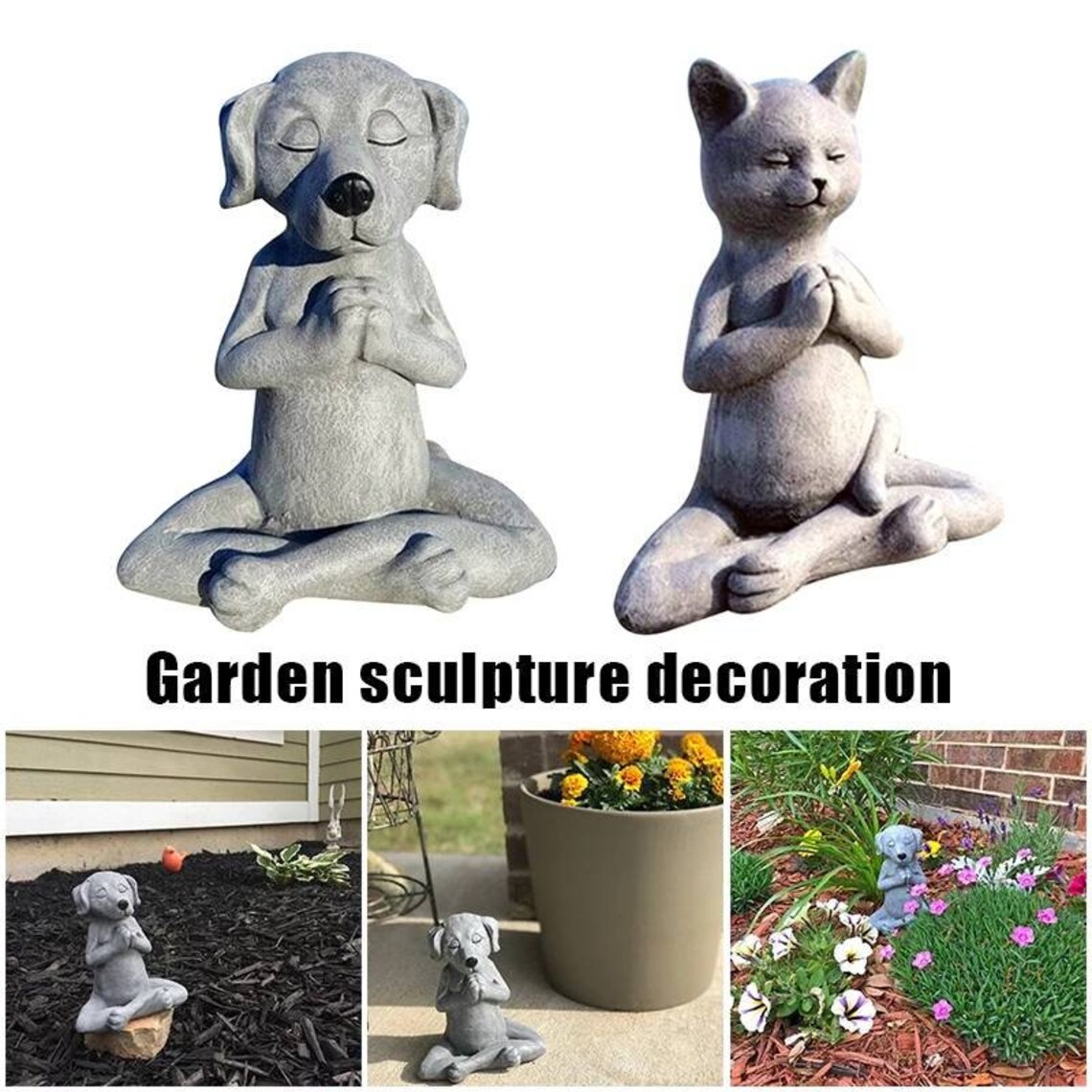 Meditating Dog Statue Meditation GiftMeditating Dog Statue Etsy