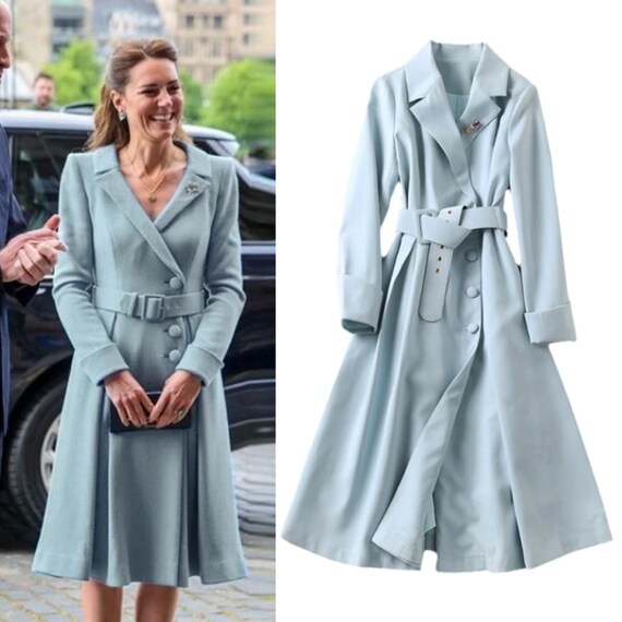 duck egg blue coat