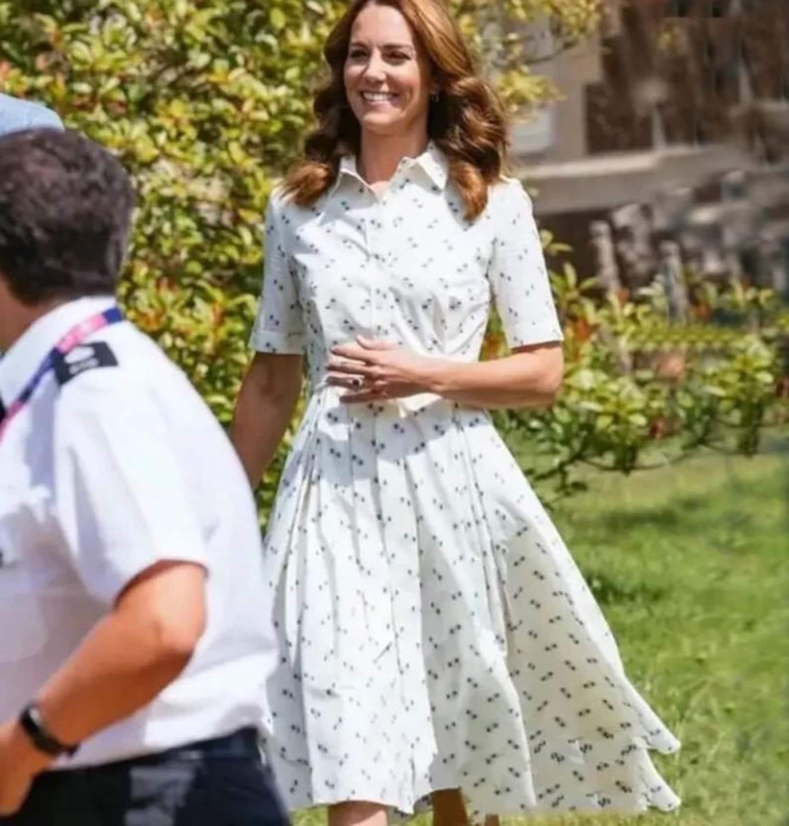 Summer White Shirt Dress Kate Middleton Style Duchess of Etsy