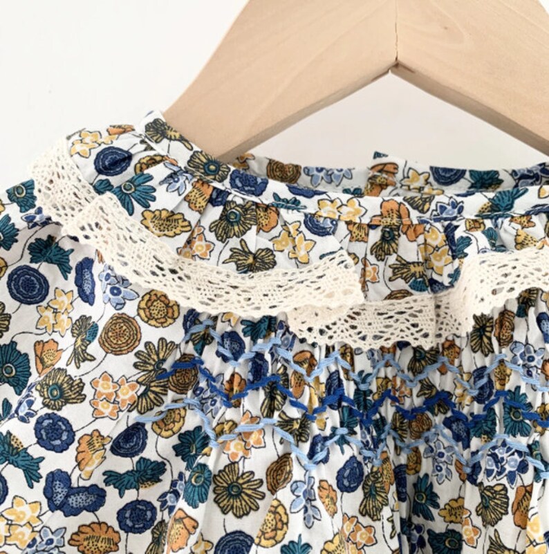 Codigos De Venta Tradicional Vintage Recien Nacido Bebe Nino Nina Ditsy Nordic Beige Marron Azul Azul Blusa De Algodon Floral 6 Meses 4 Anos Por Opal Royale Tentador Aeygee Com