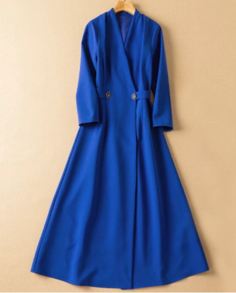Kate Middleton Royal Blue Coat Dress Occasion Maxi Dress Etsy UK