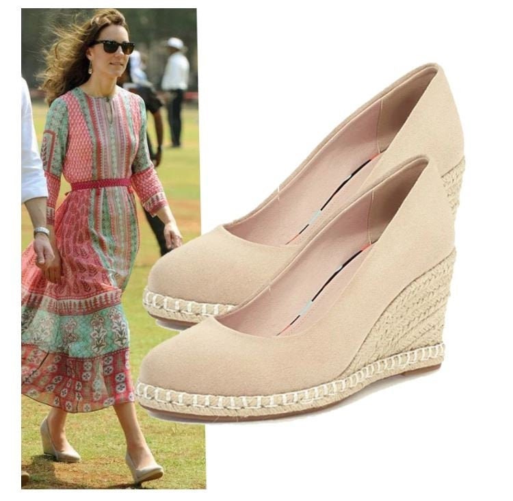 Kate Middleton Shoes Duchess of Cambridge Espadrille Wedges Etsy