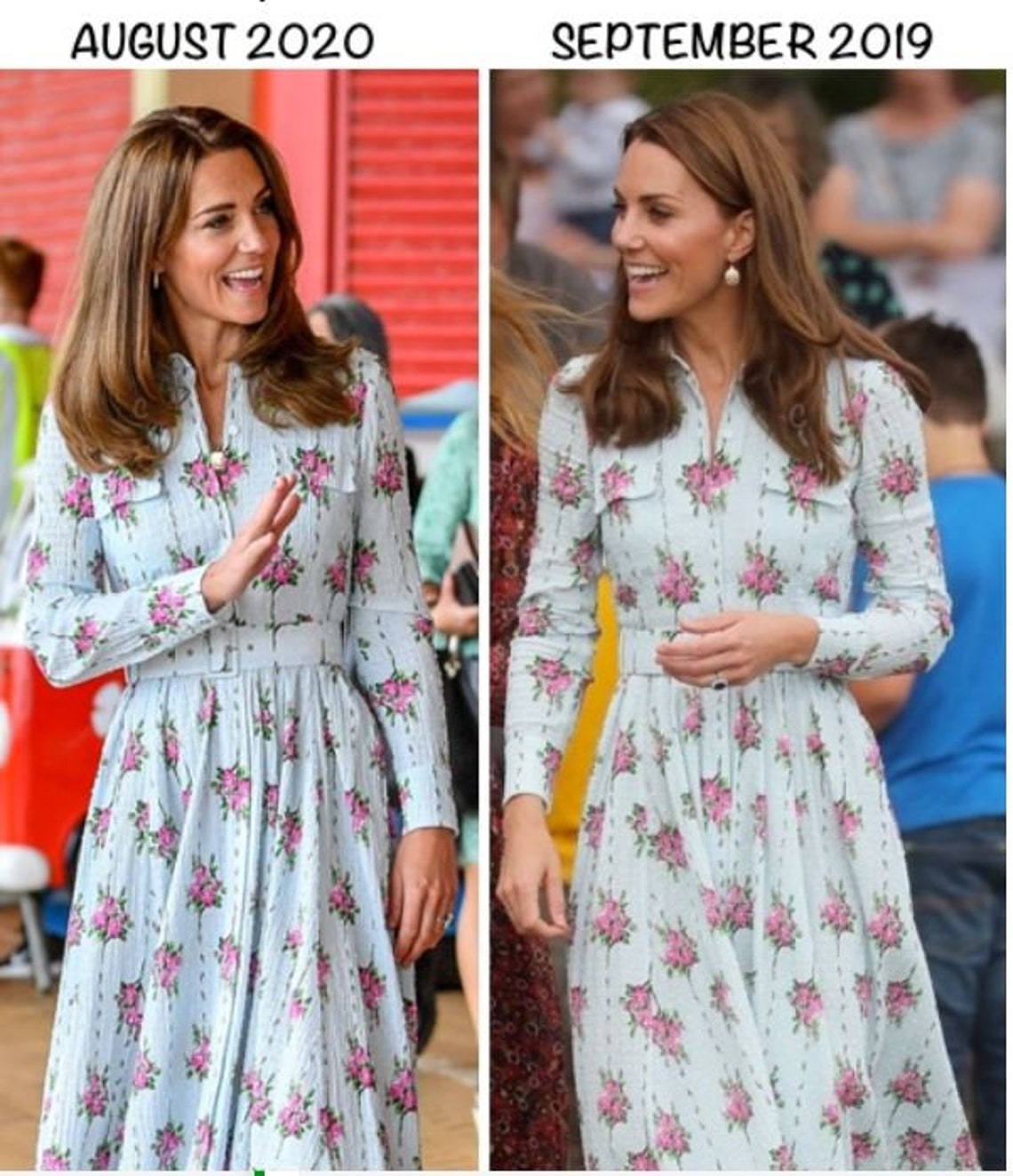 Kate Middleton Floral Dress Duchess of Cambridge Flower Light | Etsy