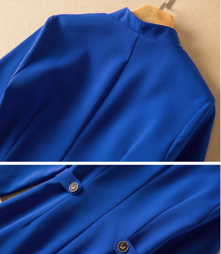 Kate Middleton Royal Blue Coat Dress Occasion Maxi Dress Etsy UK