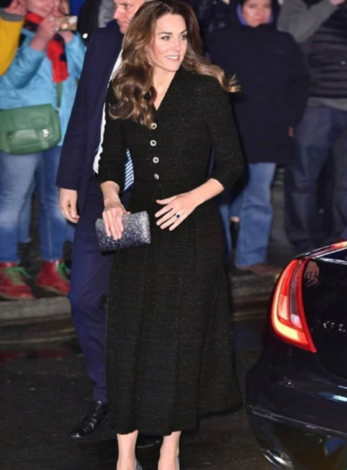 Kate Middleton Coat Dress Duchess of Cambridge Black Boucle | Etsy