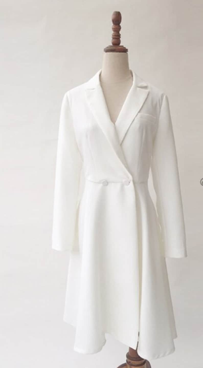 Kate Middleton White Coat Dress Duchess of Cambridge Long Etsy