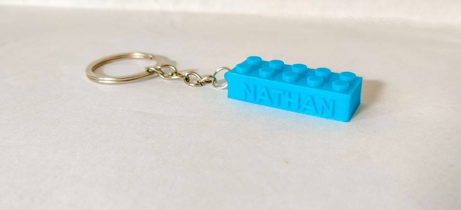 3D printed personalized Lego Brick Keychain. Custom Lego Etsy
