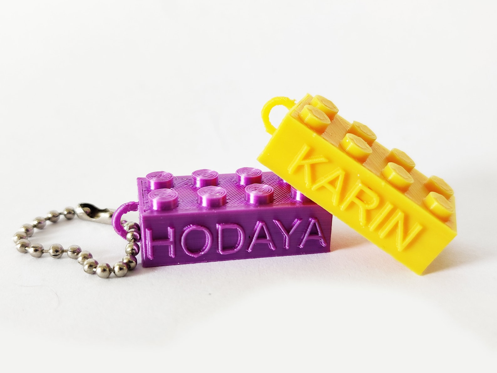 3D printed personalized Lego Brick Keychain. Custom Lego Etsy
