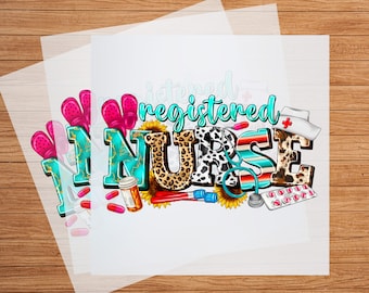 Registered Nurse DTF Transfer: Custom RN Apparel Decal