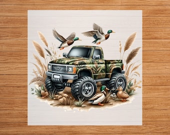 Little Hunter DTF Transfer: Duck Hunting Kids Apparel Design