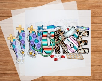 Nurse DTF Transfer: DIY Medical Apparel Iron-on Decal