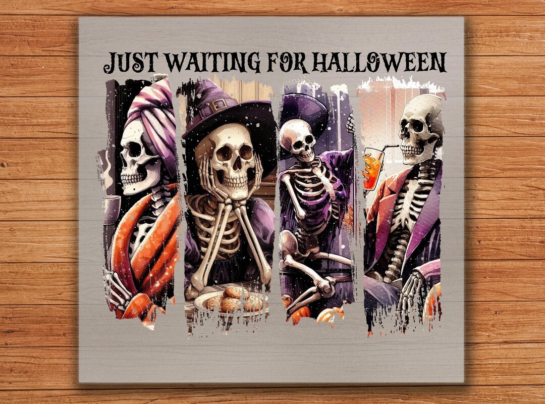 Fall Skeleton Fun Cozy Fall Skeleton Crew DTF Transfer, Funny Halloween Skeleton Shirt ...