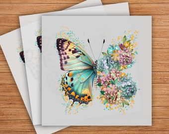 Butterfly with Flowers DTF Transfer: Spring Apparel Graphic