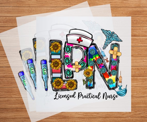 LPN DTF Transfer: Vibrant Nurse Apparel Decal