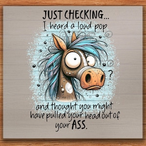 Sarcastic Horse DTF Transfer: Funny Animal Humor Print, DIY Shirt Art