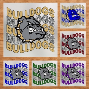 Bulldogs Gold Design DTF Transfer, Iron on Decal