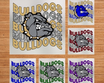 Bulldogs Gold Design DTF Transfer, Iron on Decal