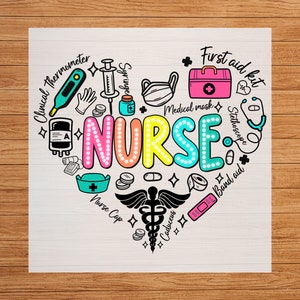 Trendy Nurse Life DTF Transfer: Healthcare Hero Iron-On Decal