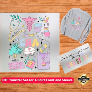 CNA Stuff DTF Transfer: Medical Staff T-Shirt, Hoodie & Scrub Design