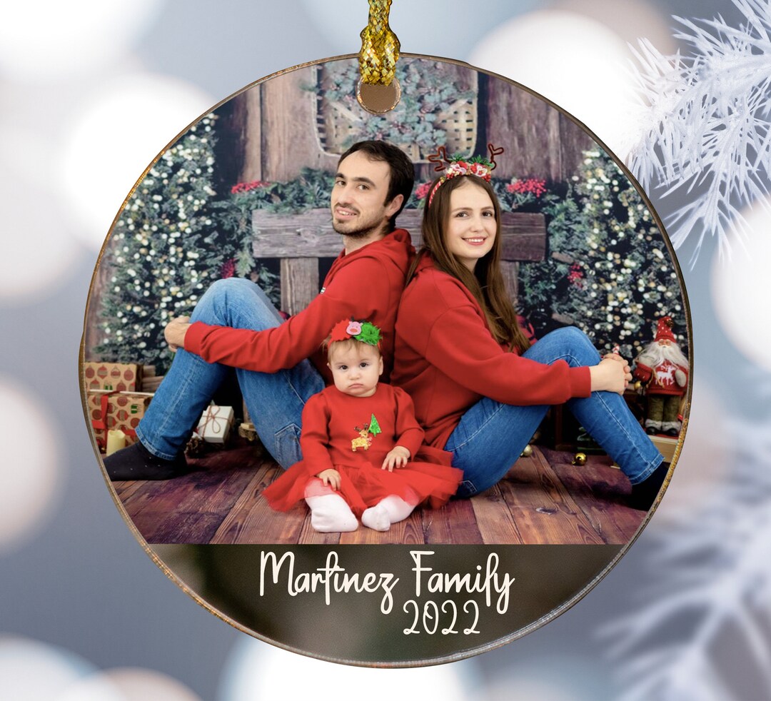 Personalized Acrylic Photo Ornament - Custom Christmas Ornament With Picture Inside - Clear ...