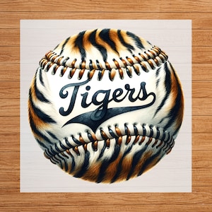 Tigers Baseball DTF Transfer: Fierce Team Spirit Graphic
