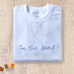 What better way to show who the Bhaji is to younger babies than with this big brother tee?