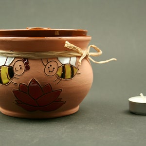 Ceramic Jar with a Lid| Ceramic Container with Lid|Honey Jar